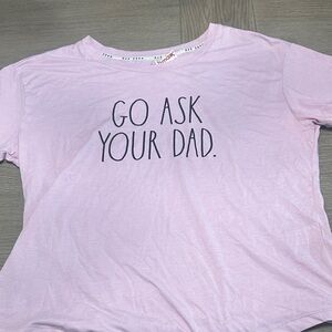 Rae Dunn Light Pink Kids Tee with Fun Slogan